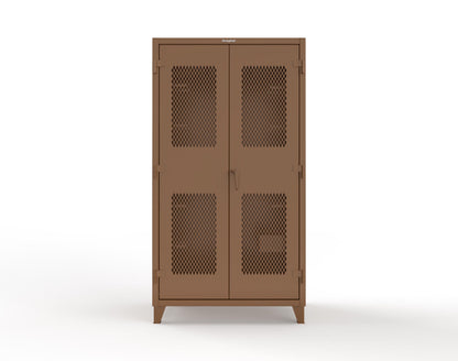 Extreme Duty 12 GA Rigging Cabinet with Ventilated Doors with Short & Long Hangers - 48 in. W x 24 in. D x 90 in. H - 47-VBS-240-21H-8008