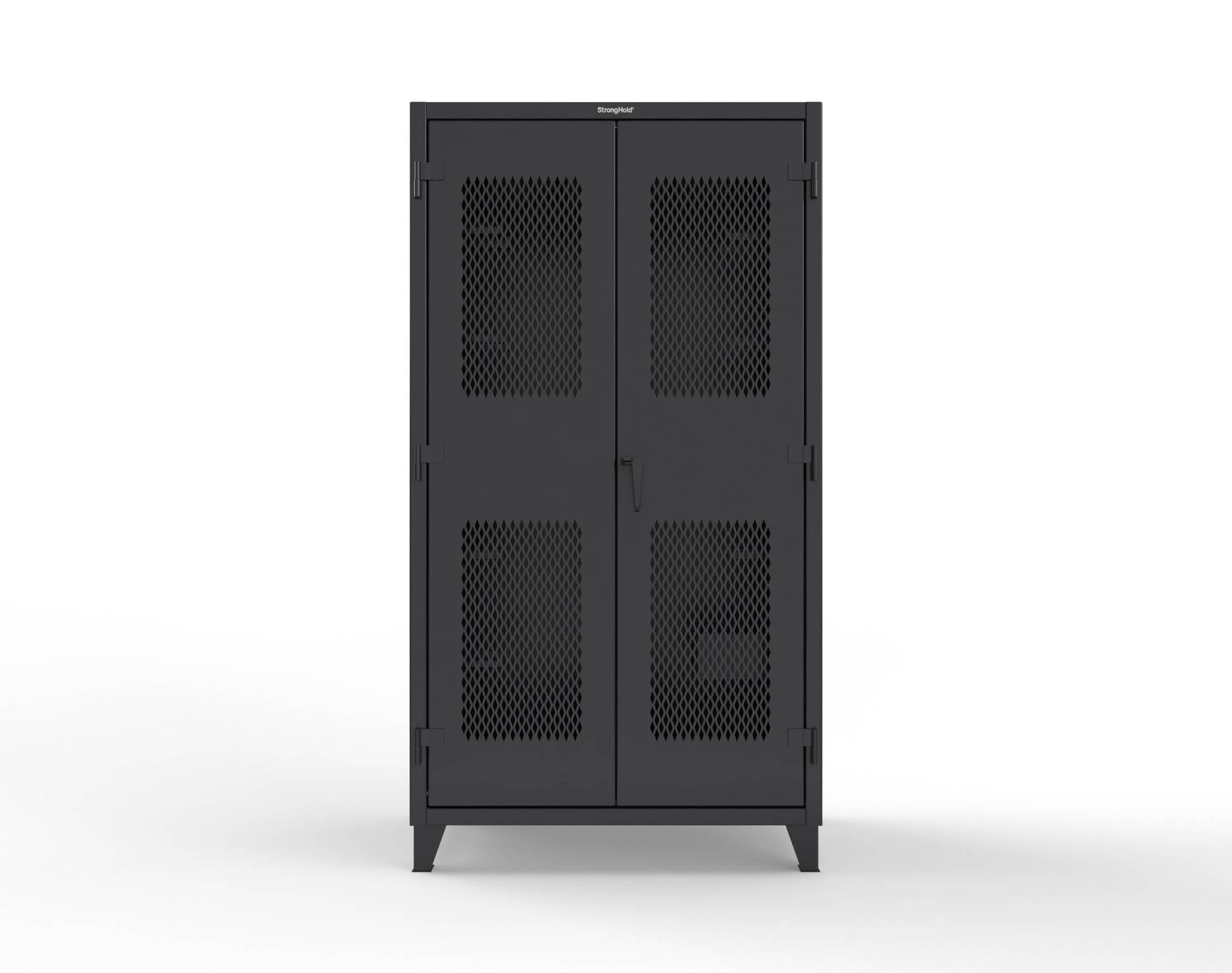 Extreme Duty 12 GA Rigging Cabinet with Ventilated Doors with Short & Long Hangers - 48 in. W x 24 in. D x 90 in. H - 47-VBS-240-21H-9005
