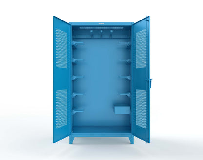 Extreme Duty 12 GA Rigging Cabinet with Ventilated Doors with Short & Long Hangers - 48 in. W x 24 in. D x 90 in. H - 47-VBS-240-21H-5012