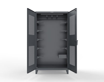 Extreme Duty 12 GA Rigging Cabinet with Ventilated Doors with Short & Long Hangers - 48 in. W x 24 in. D x 90 in. H - 47-VBS-240-21H-7024