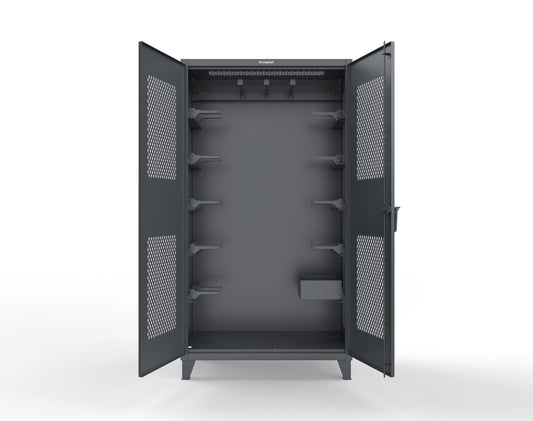 Extreme Duty 12 GA Rigging Cabinet with Ventilated Doors with Short & Long Hangers - 48 in. W x 24 in. D x 90 in. H - 47-VBS-240-21H-7024