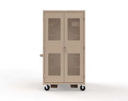 Extreme Duty 12 GA Mobile Rigging Cabinet with Ventilated Doors with Short & Long Hangers – 48 in. W x 36 in. D x 92 in. H - 47-VBS-360-23H-FLP-CA-1019