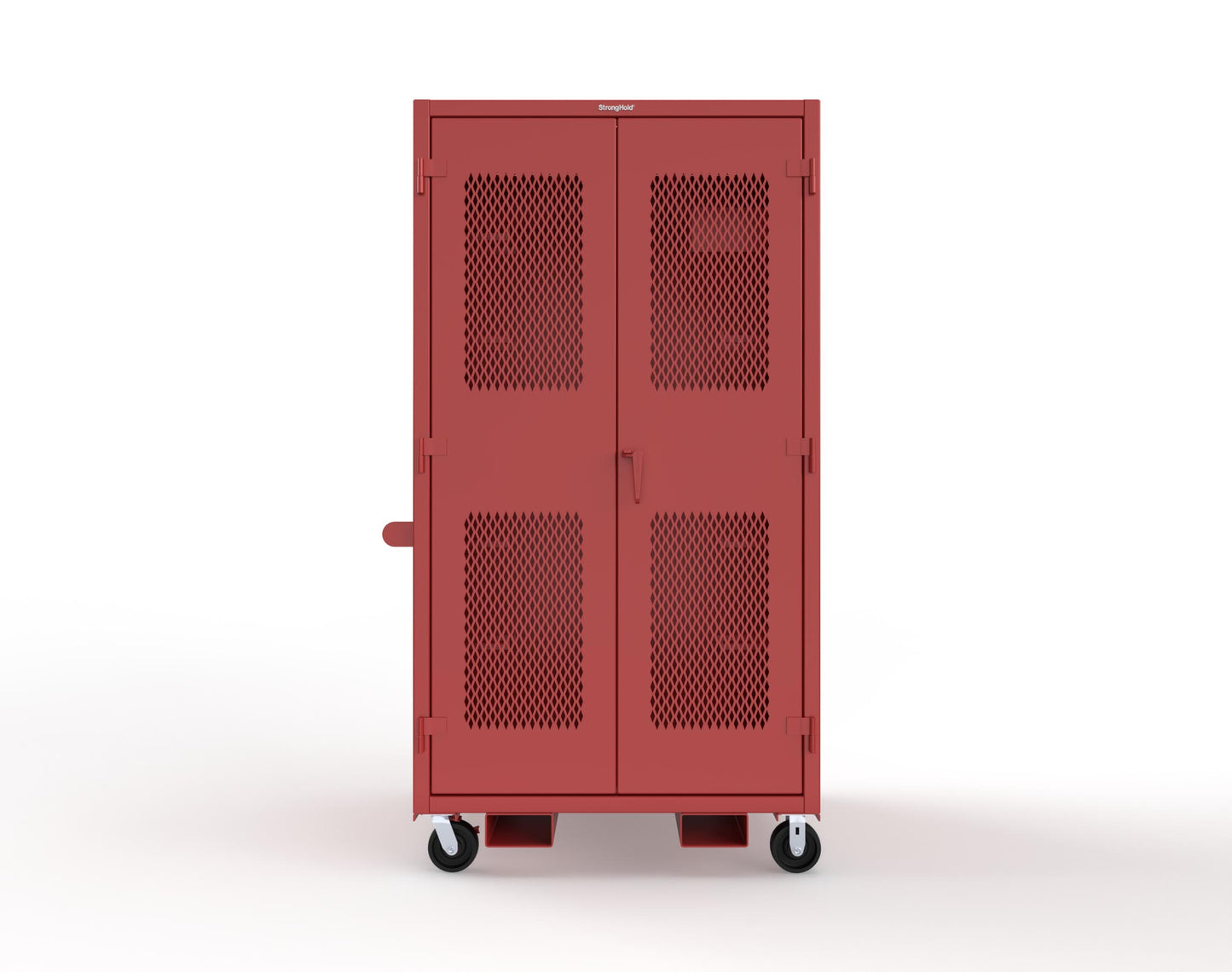 Extreme Duty 12 GA Mobile Rigging Cabinet with Ventilated Doors with Short & Long Hangers – 48 in. W x 36 in. D x 92 in. H - 47-VBS-360-23H-FLP-CA-3001