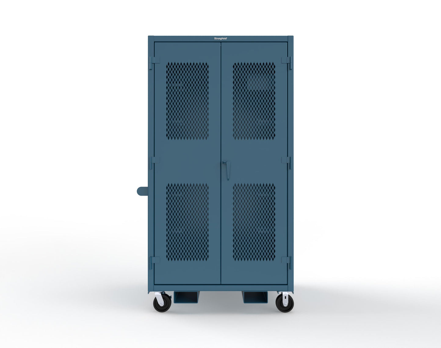 Extreme Duty 12 GA Mobile Rigging Cabinet with Ventilated Doors with Short & Long Hangers – 48 in. W x 36 in. D x 92 in. H - 47-VBS-360-23H-FLP-CA-5001