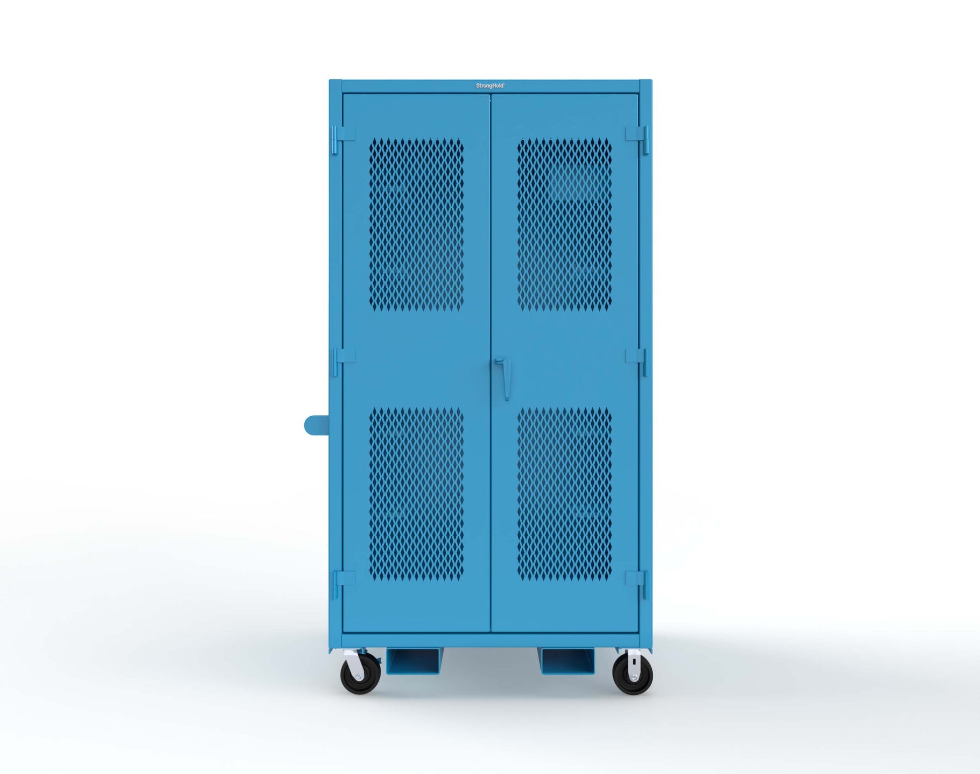 Extreme Duty 12 GA Mobile Rigging Cabinet with Ventilated Doors with Short & Long Hangers – 48 in. W x 36 in. D x 92 in. H - 47-VBS-360-23H-FLP-CA-5012