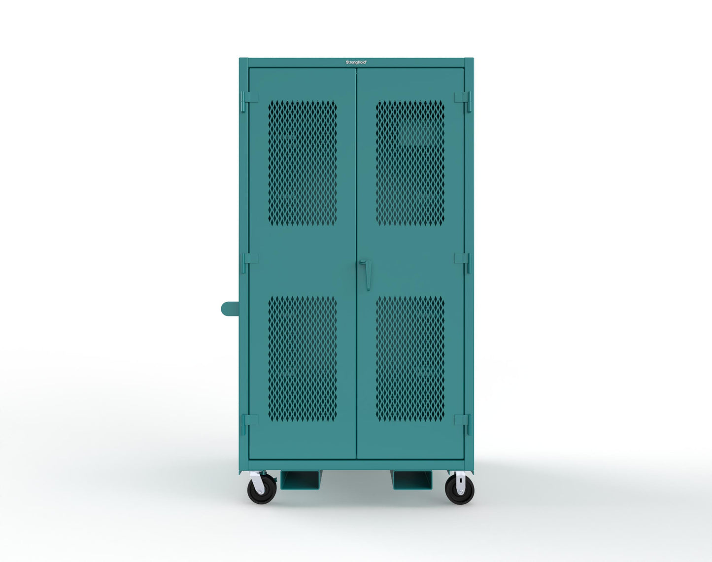 Extreme Duty 12 GA Mobile Rigging Cabinet with Ventilated Doors with Short & Long Hangers – 48 in. W x 36 in. D x 92 in. H - 47-VBS-360-23H-FLP-CA-5021