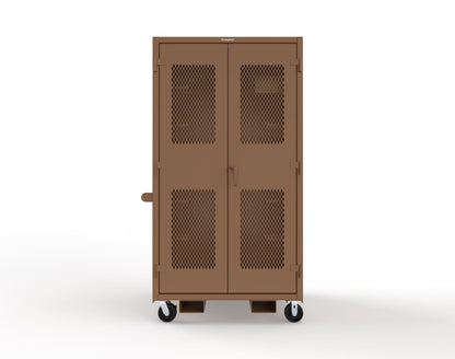 Extreme Duty 12 GA Mobile Rigging Cabinet with Ventilated Doors with Short & Long Hangers – 48 in. W x 36 in. D x 92 in. H - 47-VBS-360-23H-FLP-CA-8008