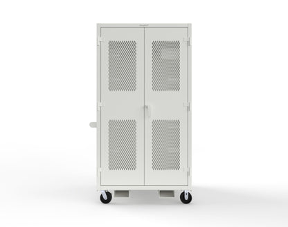 Extreme Duty 12 GA Mobile Rigging Cabinet with Ventilated Doors with Short & Long Hangers – 48 in. W x 36 in. D x 92 in. H - 47-VBS-360-23H-FLP-CA-9003
