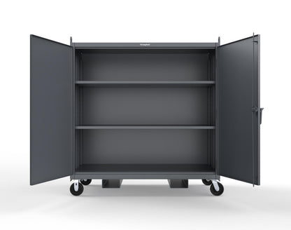 Extreme Duty 12 GA Mobile Jobsite Cabinet with 2 Shelves, Forklift Pockets, Lifting Lugs - 66 In. W x 34 In. D x 68 In. H - 5.5342-LL-CA-FLP-7024