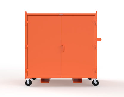 Extreme Duty 12 GA Mobile Jobsite Cabinet with 2 Shelves, Forklift Pockets, Lifting Lugs - 66 In. W x 34 In. D x 68 In. H - 5.5342-LL-CA-FLP-2009