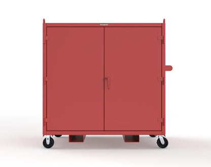 Extreme Duty 12 GA Mobile Jobsite Cabinet with 2 Shelves, Forklift Pockets, Lifting Lugs - 66 In. W x 34 In. D x 68 In. H - 5.5342-LL-CA-FLP-3001