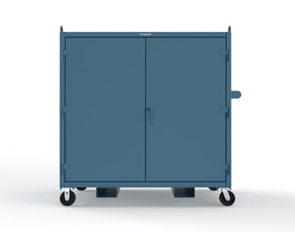 Extreme Duty 12 GA Mobile Jobsite Cabinet with 2 Shelves, Forklift Pockets, Lifting Lugs - 66 In. W x 34 In. D x 68 In. H - 5.5342-LL-CA-FLP-5001