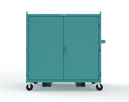 Extreme Duty 12 GA Mobile Jobsite Cabinet with 2 Shelves, Forklift Pockets, Lifting Lugs - 66 In. W x 34 In. D x 68 In. H - 5.5342-LL-CA-FLP-5021