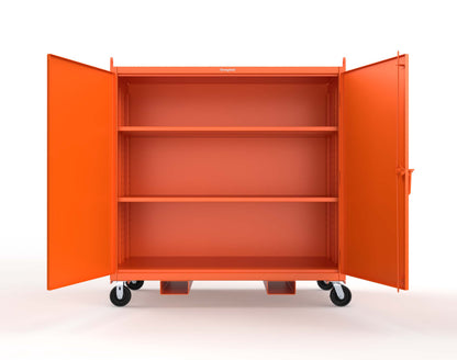 Extreme Duty 12 GA Mobile Jobsite Cabinet with 2 Shelves, Forklift Pockets, Lifting Lugs - 66 In. W x 34 In. D x 68 In. H - 5.5342-LL-CA-FLP-2009