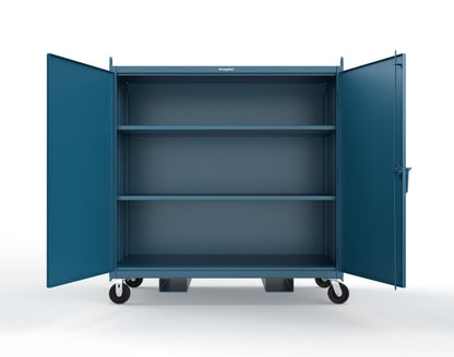 Extreme Duty 12 GA Mobile Jobsite Cabinet with 2 Shelves, Forklift Pockets, Lifting Lugs - 66 In. W x 34 In. D x 68 In. H - 5.5342-LL-CA-FLP-5001