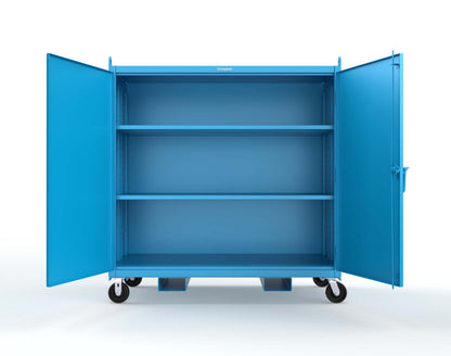 Extreme Duty 12 GA Mobile Jobsite Cabinet with 2 Shelves, Forklift Pockets, Lifting Lugs - 66 In. W x 34 In. D x 68 In. H - 5.5342-LL-CA-FLP-5012
