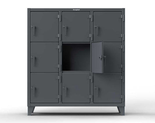 Extreme Duty 12 GA Triple-Tier Locker with 12 Compartments, 82 in. W x 18in. D x 68 in. H