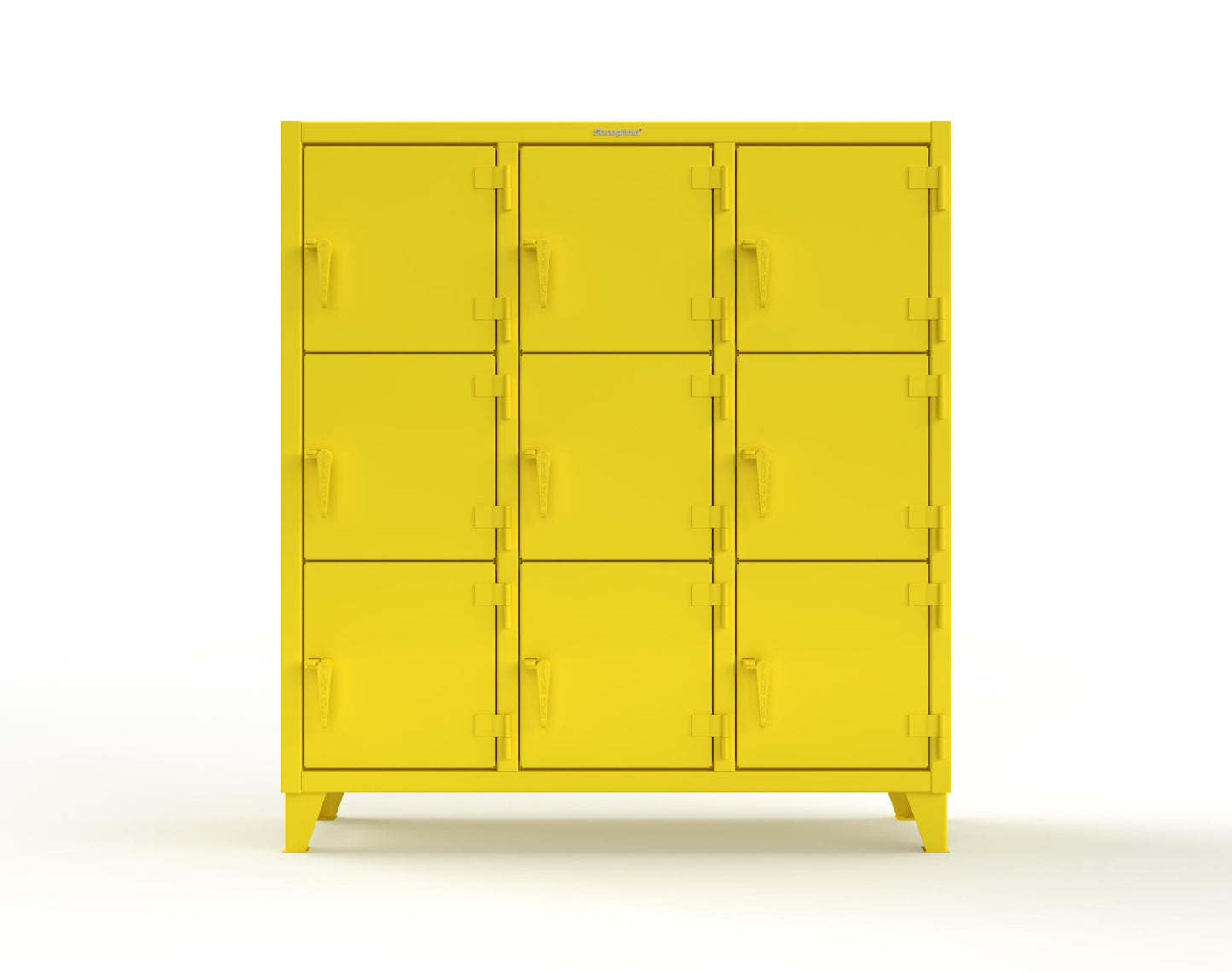 Extreme Duty 12 GA Triple-Tier Locker with 9 Compartments, 62 in. W x 18in. D x 68 in. H - 55-18-3TMT-1021