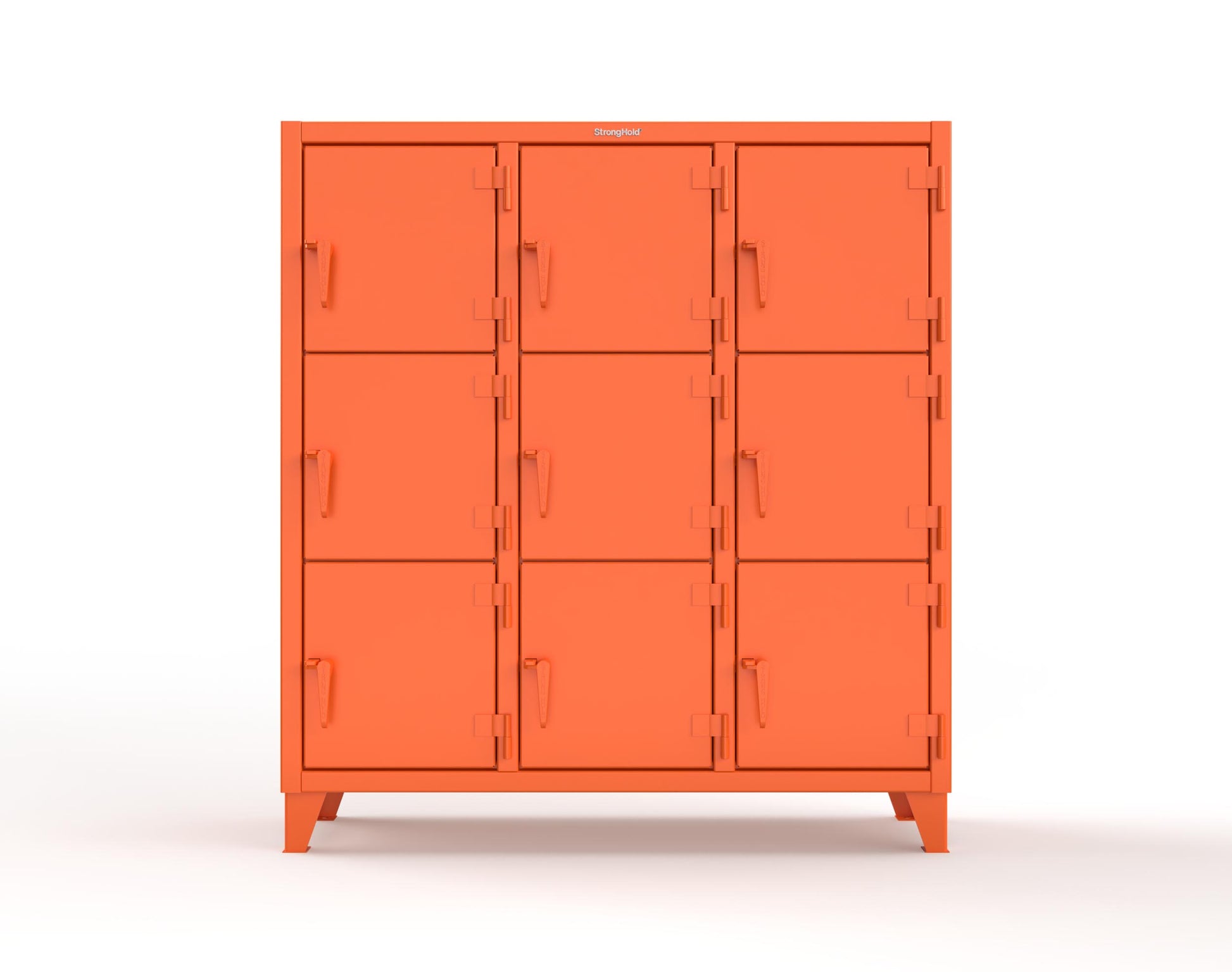 Extreme Duty 12 GA Triple-Tier Locker with 9 Compartments, 62 in. W x 18in. D x 68 in. H - 55-18-3TMT-2009
