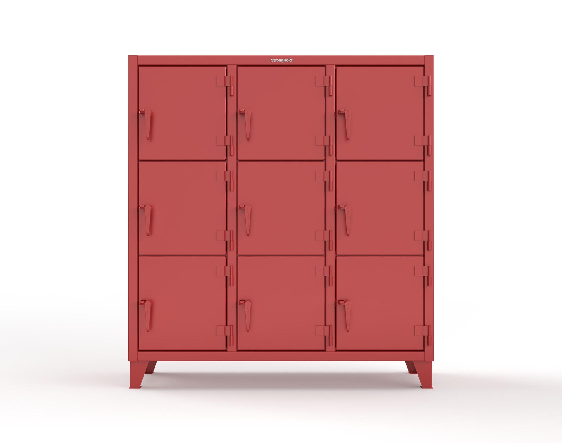 Extreme Duty 12 GA Triple-Tier Locker with 9 Compartments, 62 in. W x 18in. D x 68 in. H - 55-18-3TMT-3001