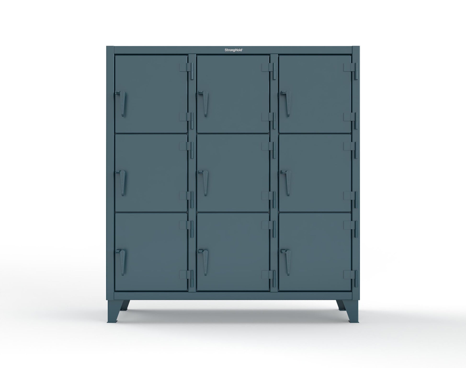 Extreme Duty 12 GA Triple-Tier Locker with 9 Compartments, 62 in. W x 18in. D x 68 in. H - 55-18-3TMT-5001