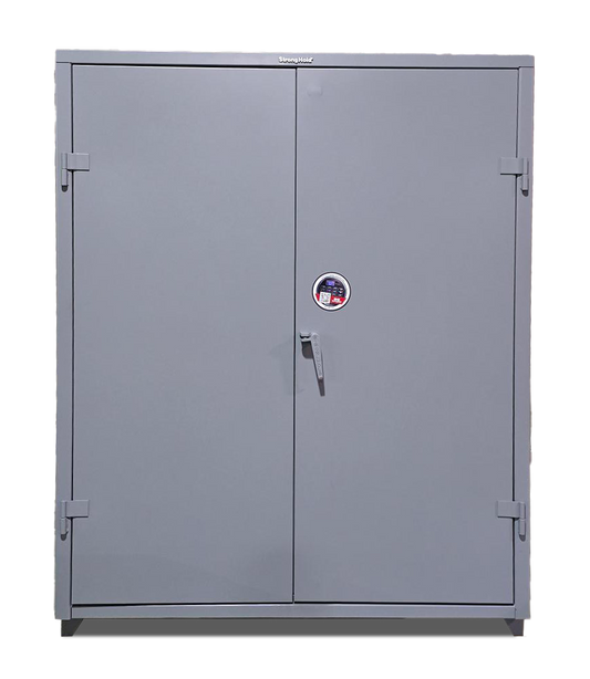 Extra Heavy Duty 14 GA Cabinet with 5 Shelves - 60 In. W x 24 In. D x 75 In. H - Outlet