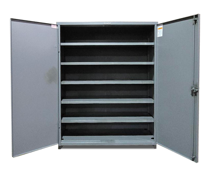 Extra Heavy Duty 14 GA Cabinet with 5 Shelves - 60 In. W x 24 In. D x 75 In. H - Outlet