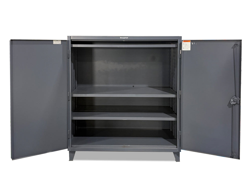 Extreme Duty 12 GA Cabinet with 3 Deep Shelves - 60 In. W x 30 In. D x 66 In. H - Outlet