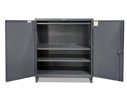 Extreme Duty 12 GA Cabinet with 3 Deep Shelves - 60 In. W x 30 In. D x 66 In. H - Outlet