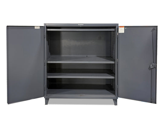 Extreme Duty 12 GA Cabinet with 3 Deep Shelves - 60 In. W x 30 In. D x 66 In. H - Outlet