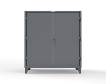Extreme Duty 12 GA Janitorial Cabinet with 3 Shelves - 60 In. W x 24 In. D x 66 In. H - 55-BC-243-7024