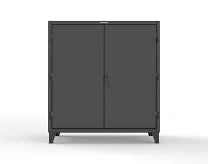 Extreme Duty 12 GA Janitorial Cabinet with 3 Shelves - 60 In. W x 24 In. D x 66 In. H - 55-BC-243-9005