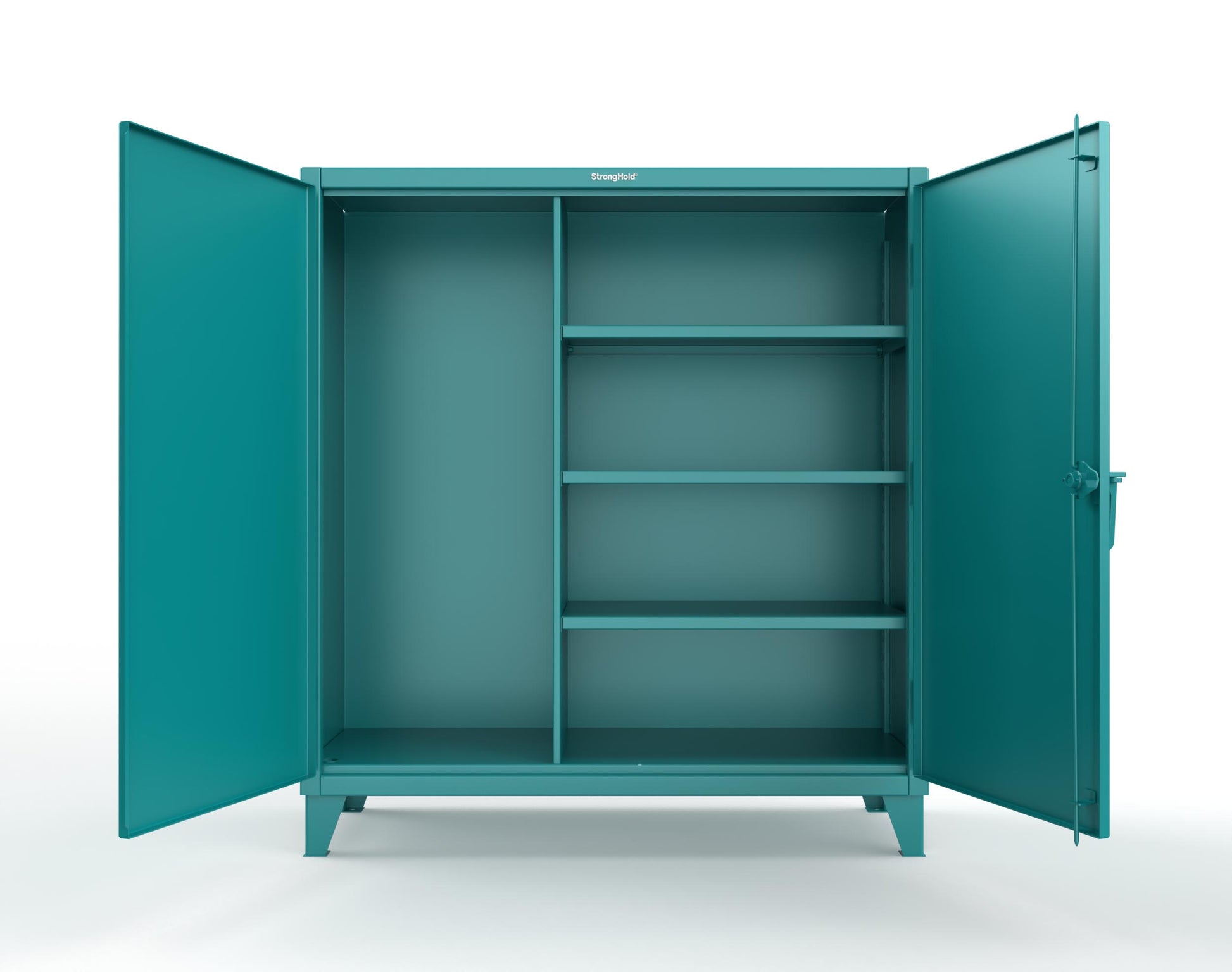 Extreme Duty 12 GA Janitorial Cabinet with 3 Shelves - 60 In. W x 24 In. D x 66 In. H - 55-BC-243-5021