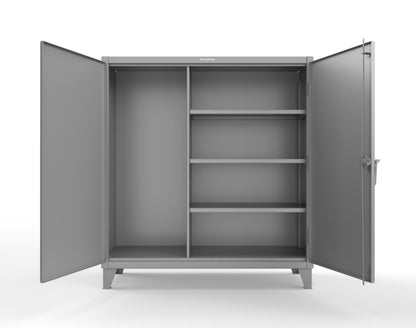 Extreme Duty 12 GA Janitorial Cabinet with 3 Shelves - 60 In. W x 24 In. D x 66 In. H - 55-BC-243-7037