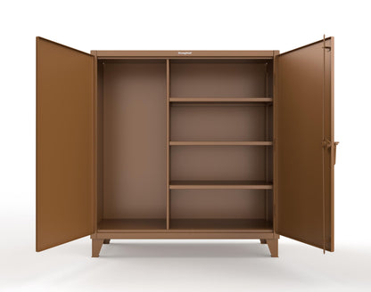 Extreme Duty 12 GA Janitorial Cabinet with 3 Shelves - 60 In. W x 24 In. D x 66 In. H - 55-BC-243-8008