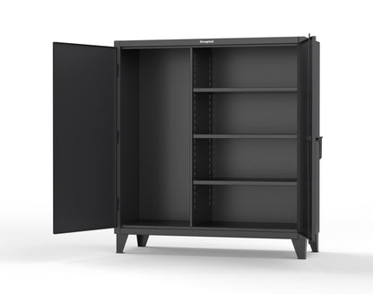 Extreme Duty 12 GA Janitorial Cabinet with 3 Shelves - 60 In. W x 24 In. D x 66 In. H - 55-BC-243-9005