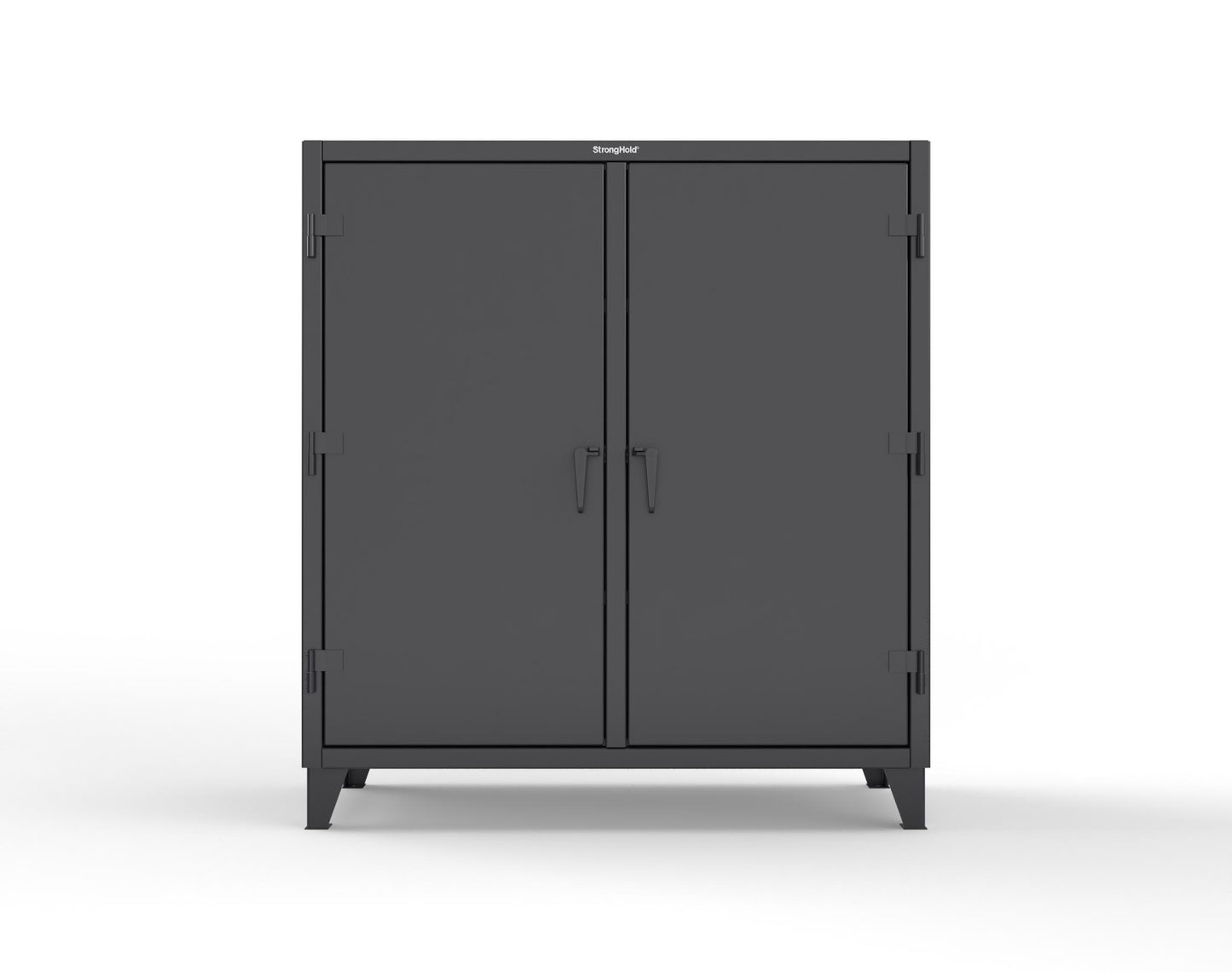 Extreme Duty 12 GA Double Shift Cabinet with 6 Shelves - 60 In. W x 24 In. D x 66 In. H - 55-DS-246-9005