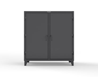 Extreme Duty 12 GA Double Shift Cabinet with 6 Shelves - 60 In. W x 24 In. D x 66 In. H - 55-DS-246-9005