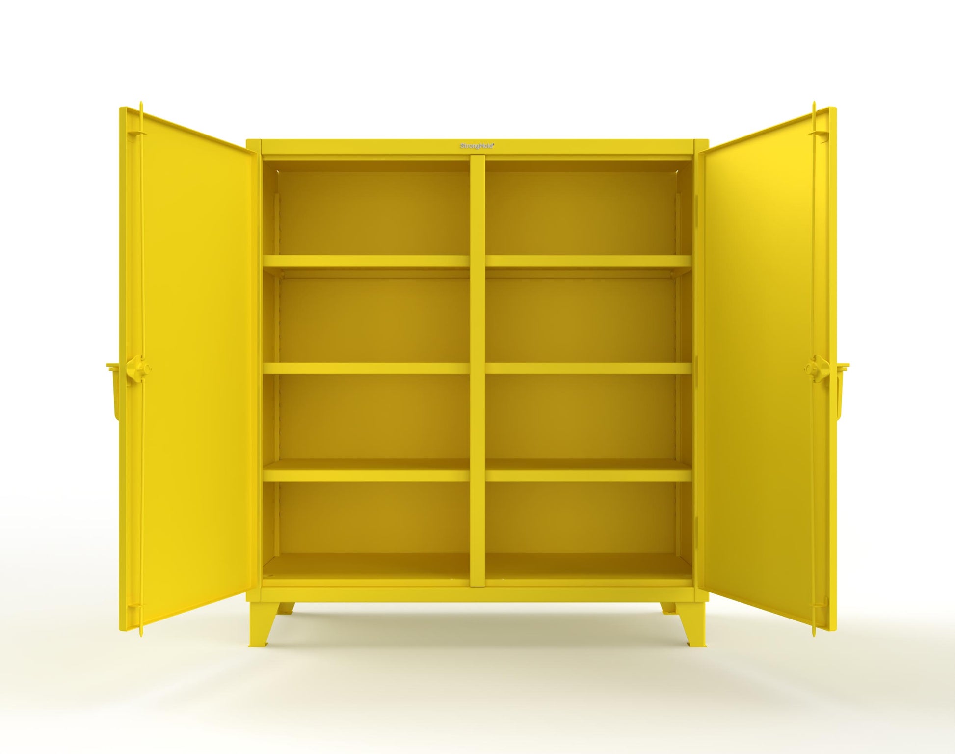 Extreme Duty 12 GA Double Shift Cabinet with 6 Shelves - 60 In. W x 24 In. D x 66 In. H - 55-DS-246-1021