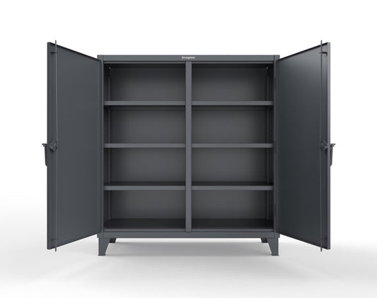Extreme Duty 12 GA Double Shift Cabinet with 6 Shelves - 60 In. W x 24 In. D x 66 In. H - 55-DS-246-7024