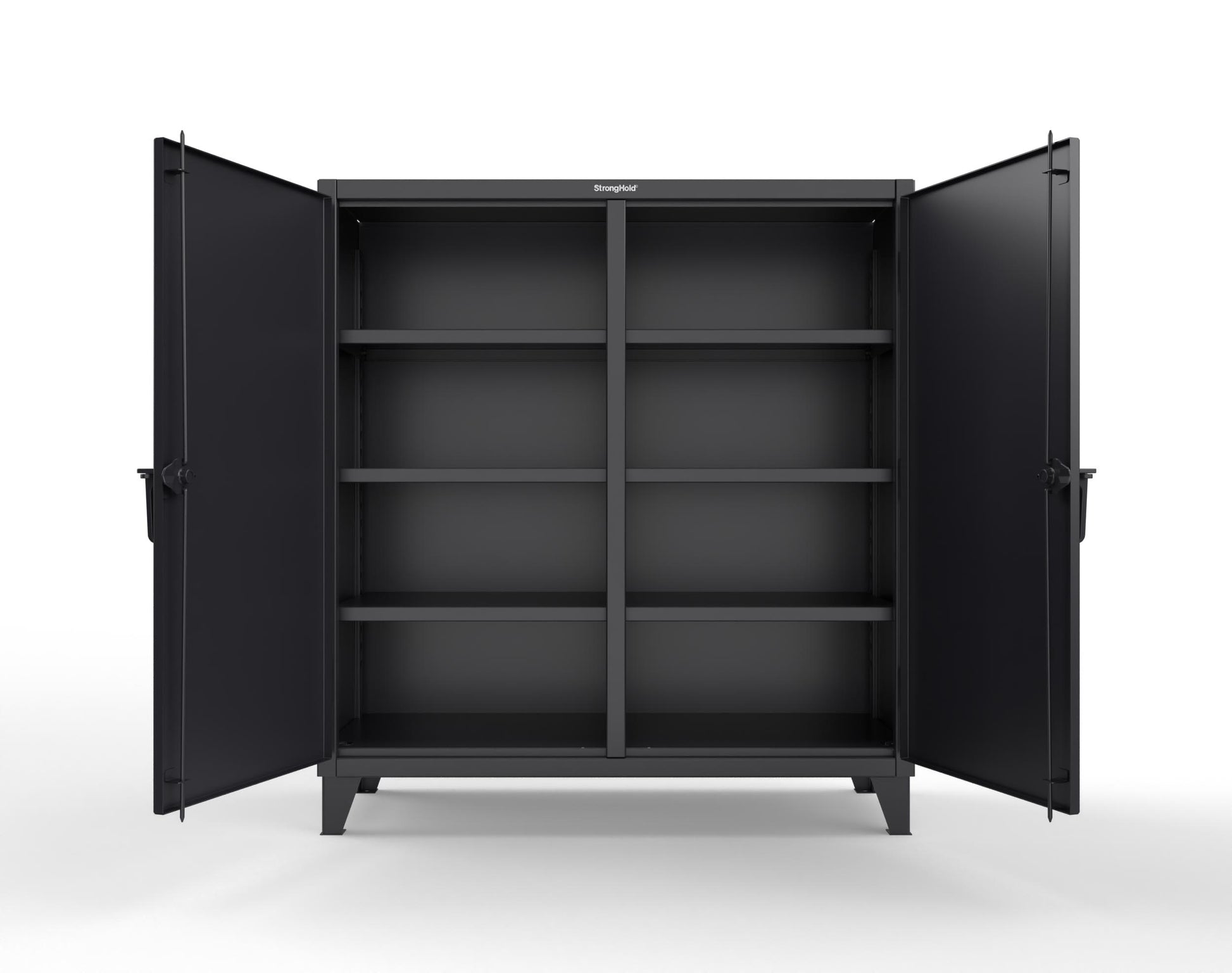 Extreme Duty 12 GA Double Shift Cabinet with 6 Shelves - 60 In. W x 24 In. D x 66 In. H - 55-DS-246-9005