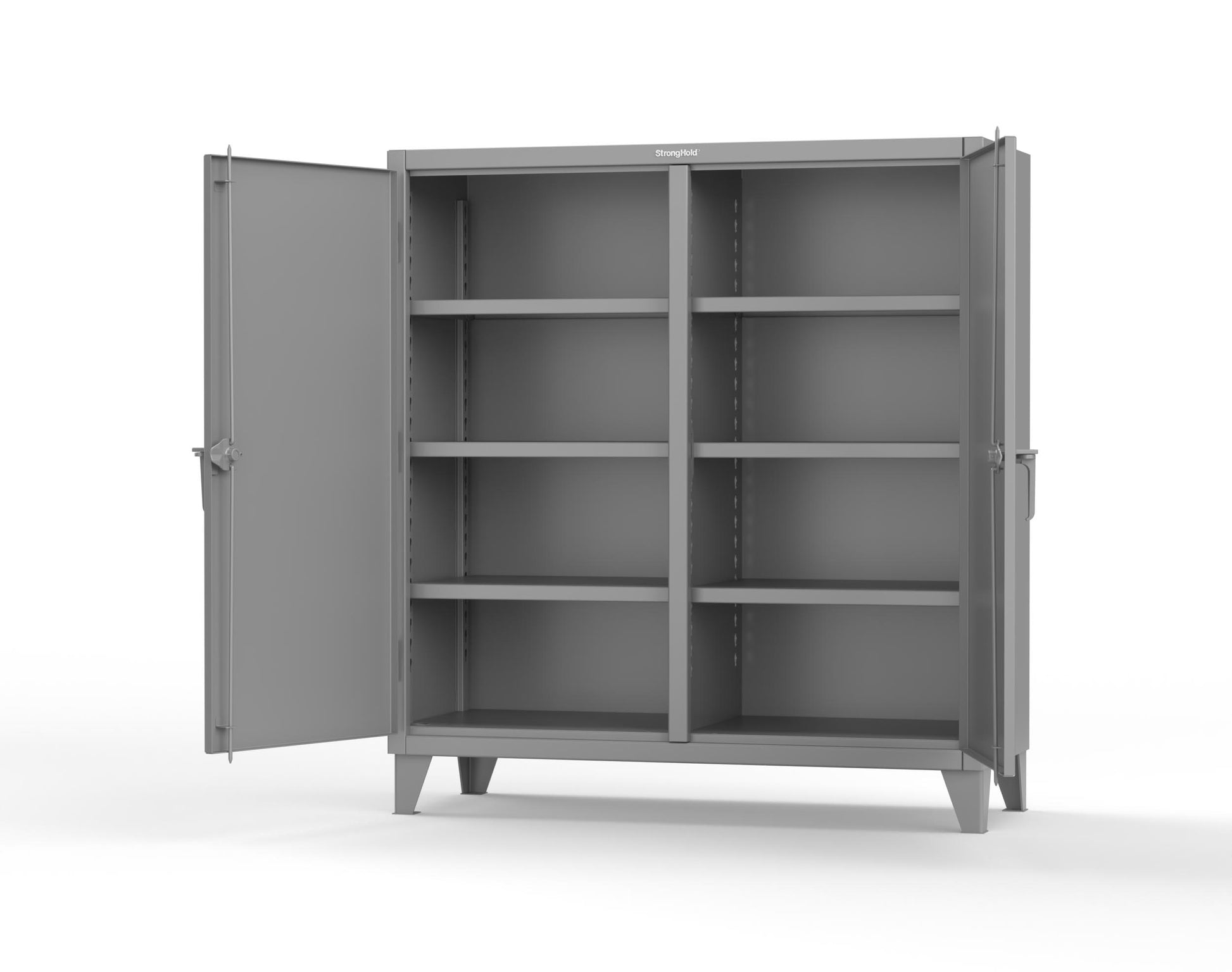 Extreme Duty 12 GA Double Shift Cabinet with 6 Shelves - 60 In. W x 24 In. D x 66 In. H - 55-DS-246-7037