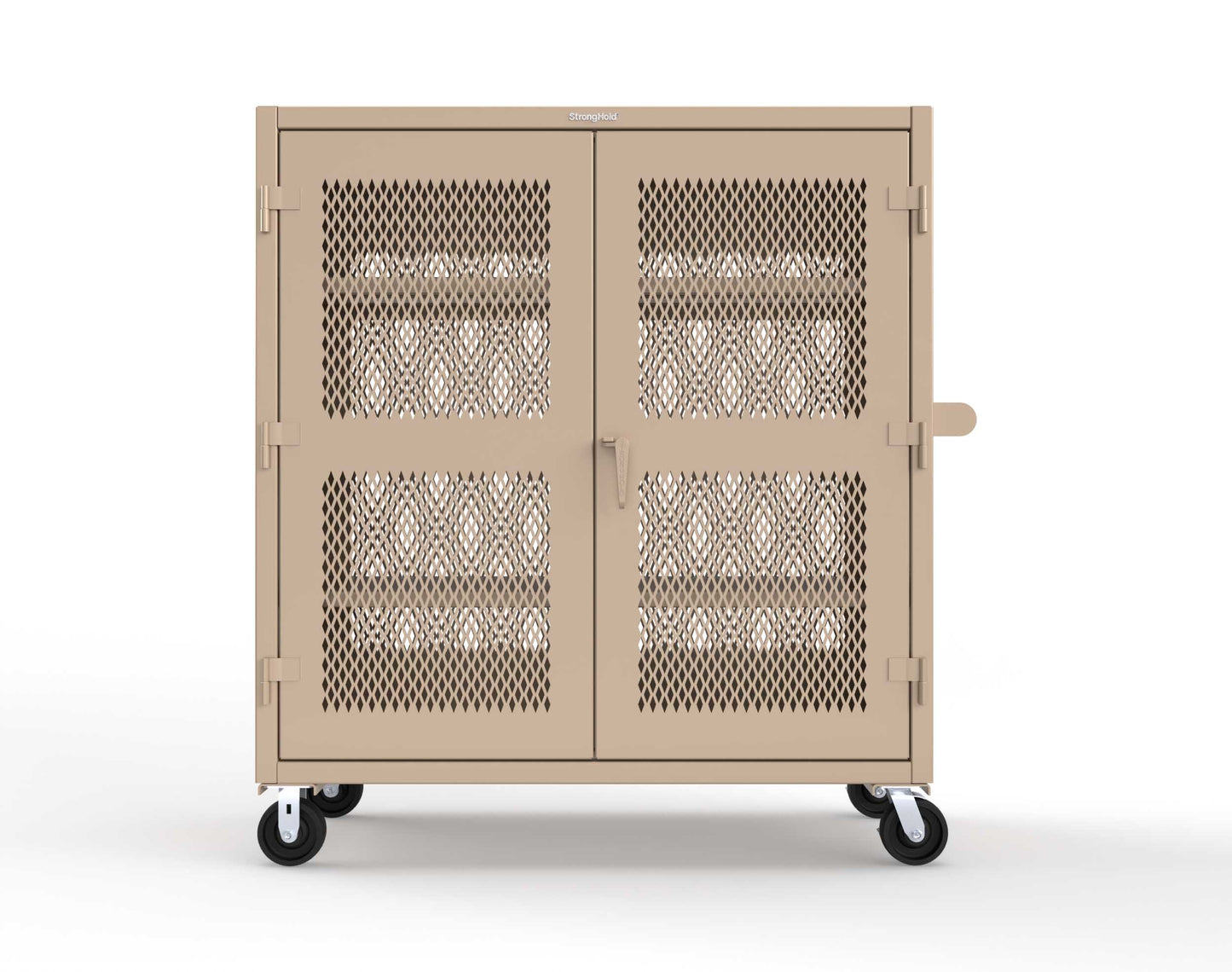 Extreme Duty 12 GA Fully-Ventilated Mobile Cabinet with 3 Shelves - 60 In. W x 24 In. D x 68 In. H - 55-VB-243-CA-1019