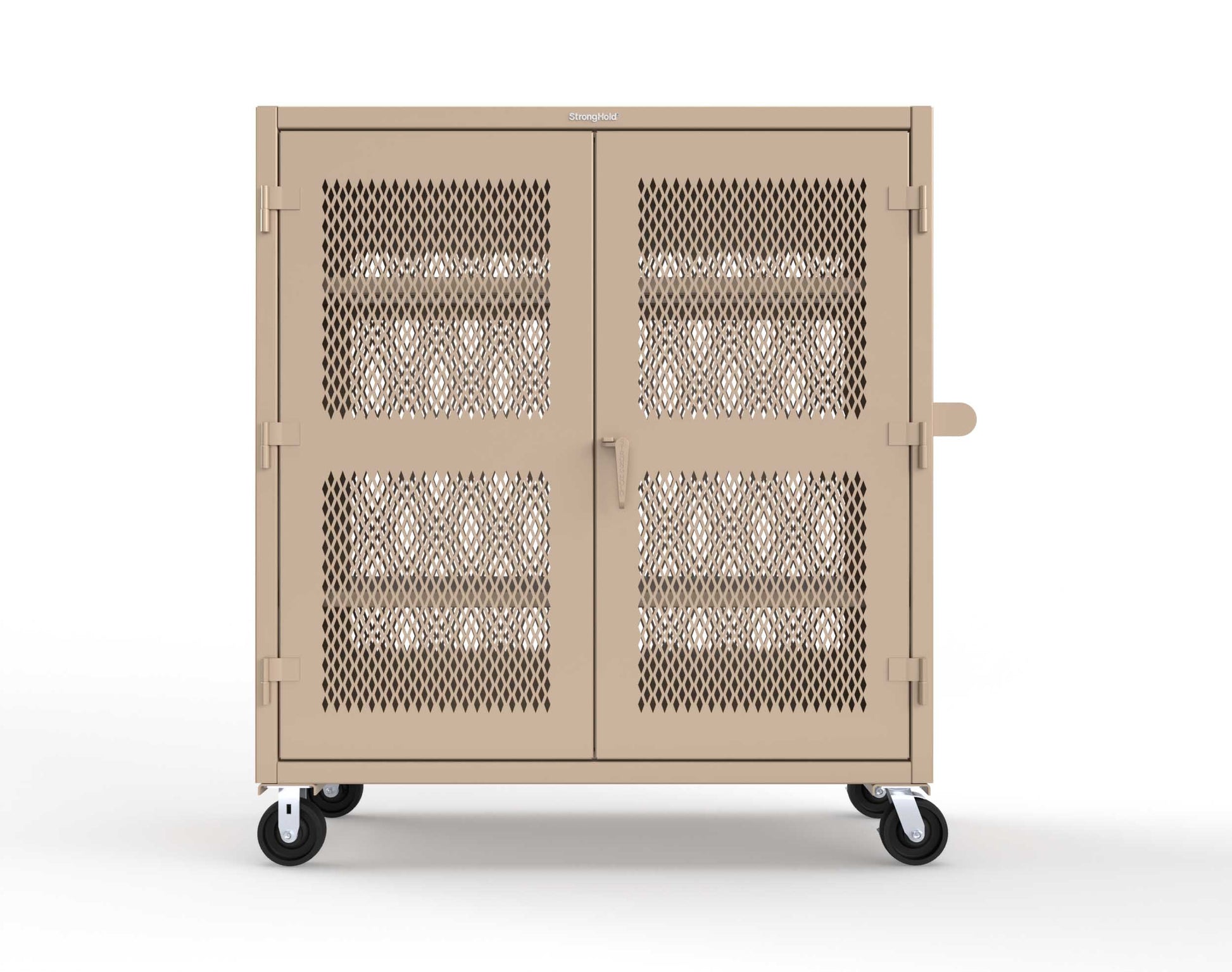 Extreme Duty 12 GA Fully-Ventilated Mobile Cabinet with 3 Shelves - 60 In. W x 24 In. D x 68 In. H - 55-VB-243-CA-1019