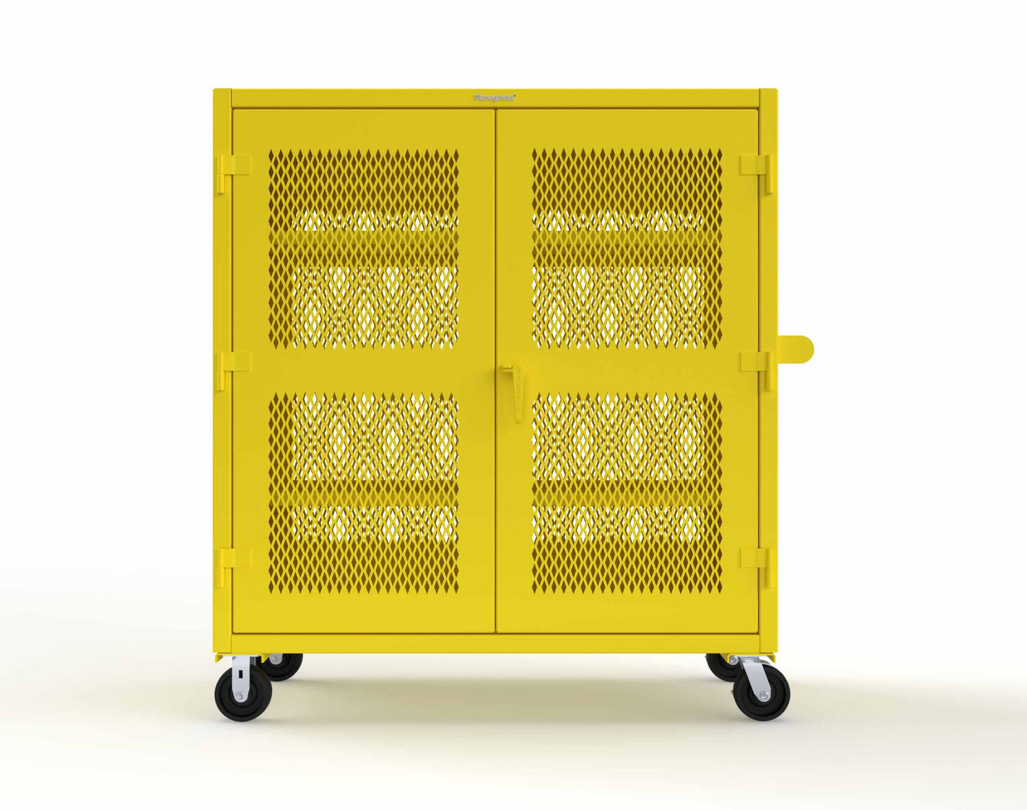 Extreme Duty 12 GA Fully-Ventilated Mobile Cabinet with 3 Shelves - 60 In. W x 24 In. D x 68 In. H - 55-VB-243-CA-1021