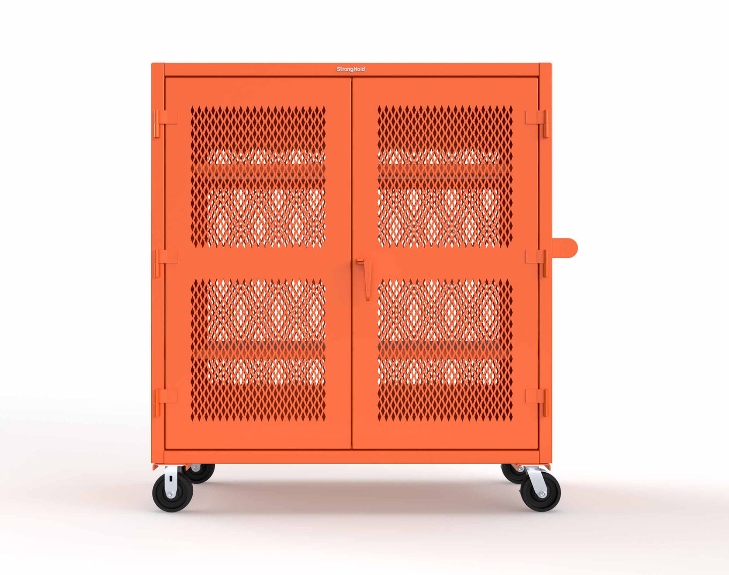 Extreme Duty 12 GA Fully-Ventilated Mobile Cabinet with 3 Shelves - 60 In. W x 24 In. D x 68 In. H - 55-VB-243-CA-2009