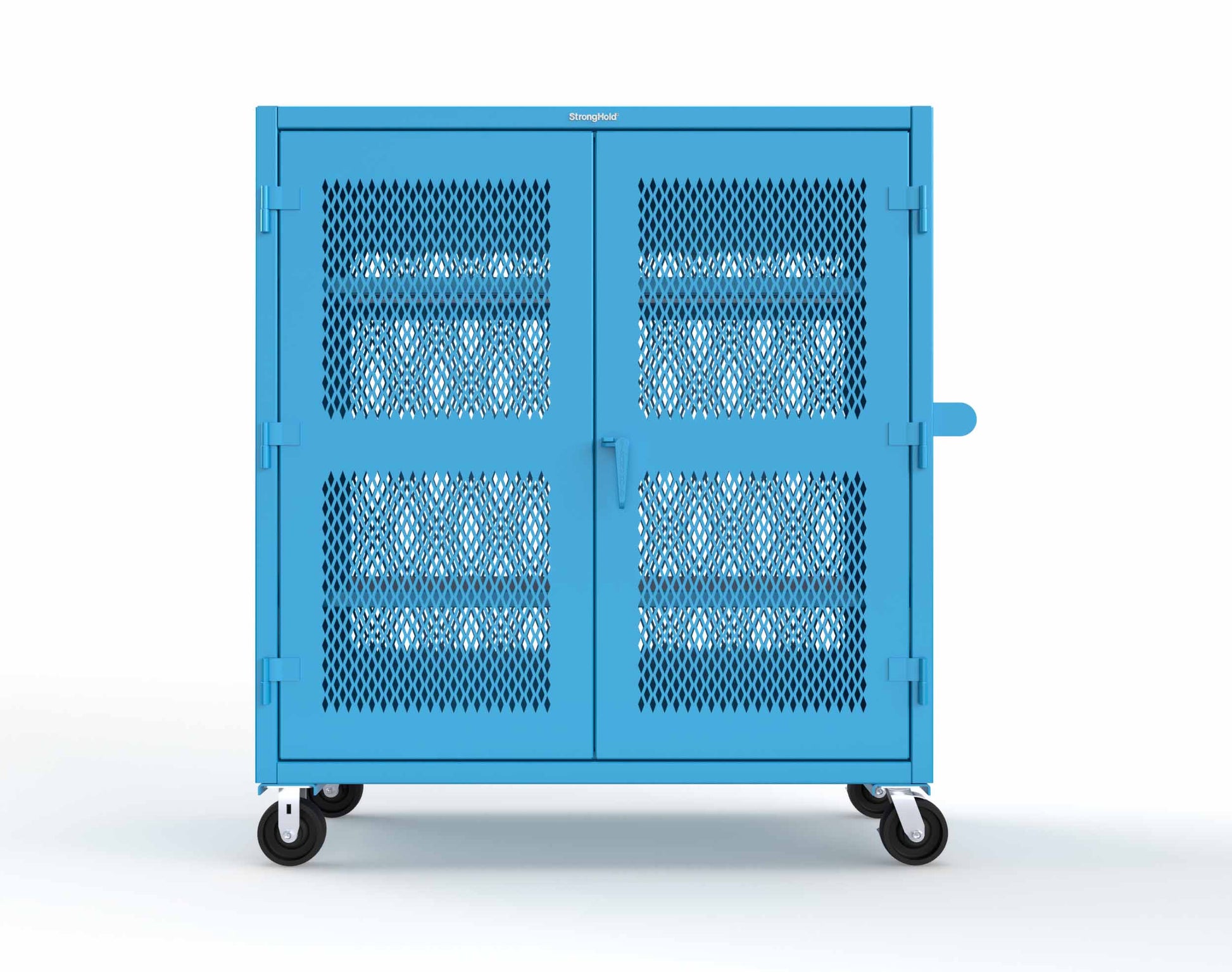 Extreme Duty 12 GA Fully-Ventilated Mobile Cabinet with 3 Shelves - 60 In. W x 24 In. D x 68 In. H - 55-VB-243-CA-5012