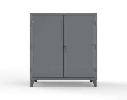 Extreme Duty 12 GA Uniform Cabinet with Hanger Rod, 1 Shelf - 60 In. W x 24 In. D x 66 In. H - 56-WR-241-7024