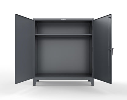 Extreme Duty 12 GA Uniform Cabinet with Hanger Rod, 1 Shelf - 60 In. W x 24 In. D x 66 In. H - 56-WR-241-7024