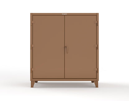 Extreme Duty 12 GA Uniform Cabinet with Hanger Rod, 1 Shelf - 60 In. W x 24 In. D x 66 In. H - 56-WR-241-8008